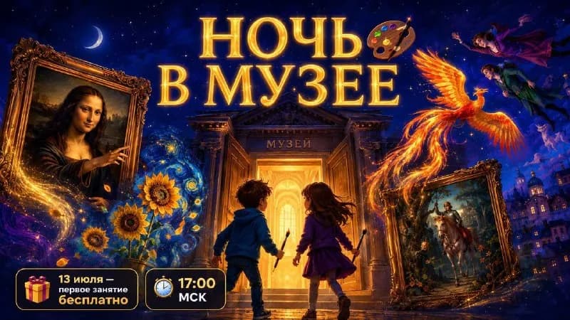 13 по 16 июля дети 6–10 лет отправятся в волшебный музей, где картины оживают, а великие художники п — Тбилиси