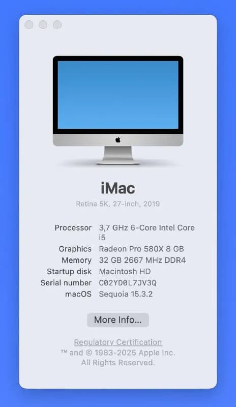 Mac 27 5K 2019 — Тбилиси — 2 000 ₾