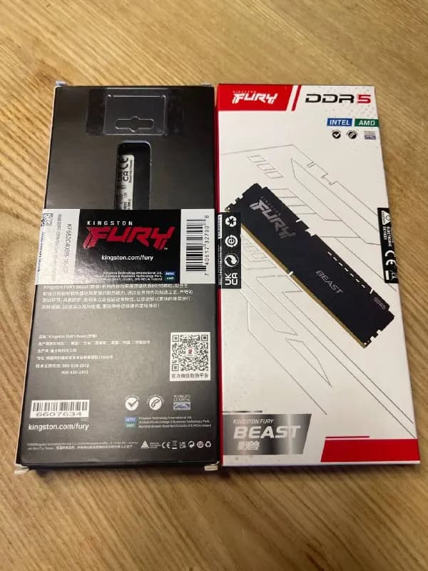 Kingston FURY Beast DDR5 16GB 5200MHz (KF552C40BB-16-SP) — 2 штуки, по 200 лари каждая. — Тбилиси — 200 ₾