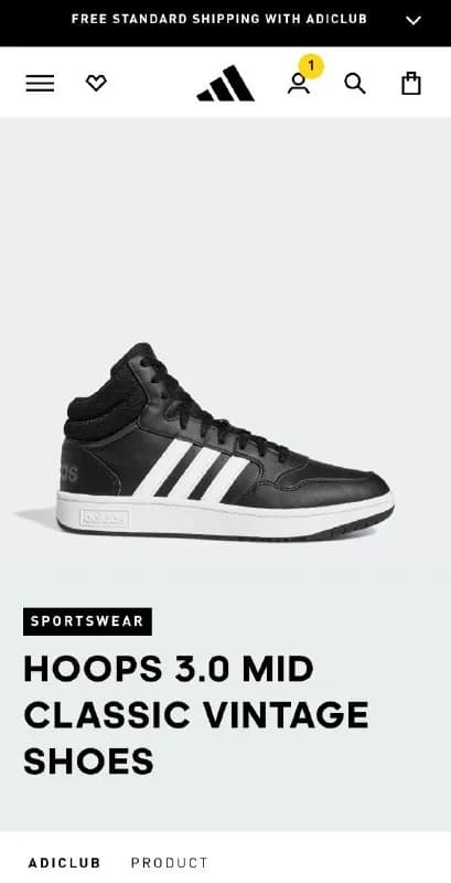 ADIDAS Hoops 3.0 Mid (оригинал с QR кодом) — Тбилиси — 150 ₾