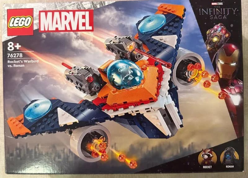 Lego Marvel Rockets Warbird vs Ronan — 290 деталей. Б/у, собран ребенком один раз, аккуратно разобра — Тбилиси — 70 ₾