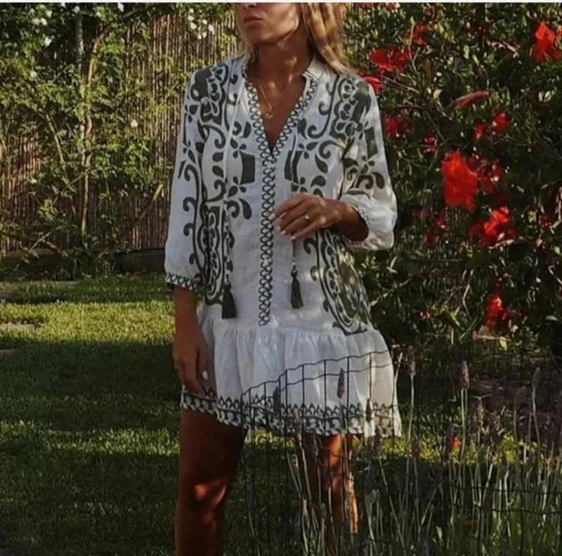 Zara из Парижа из тонкого хлопка (похоже на лён) подойдёт на XS, S и М. Бохо стиль. Фото из интернет — Тбилиси — 30 ₾