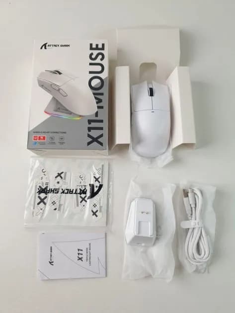 Attack Shark X11 — лёгкая, беспроводная, с RGB-подсветкой и зарядной базой. Подключается тремя спосо — Тбилиси — 90 ₾