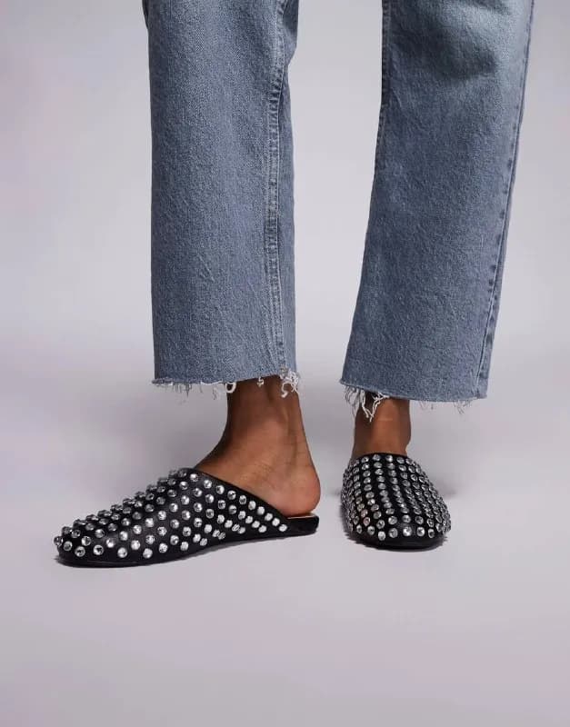 Steve Madden чёрные мюли со стразами (Оригинал) — Тбилиси — 115 ₾