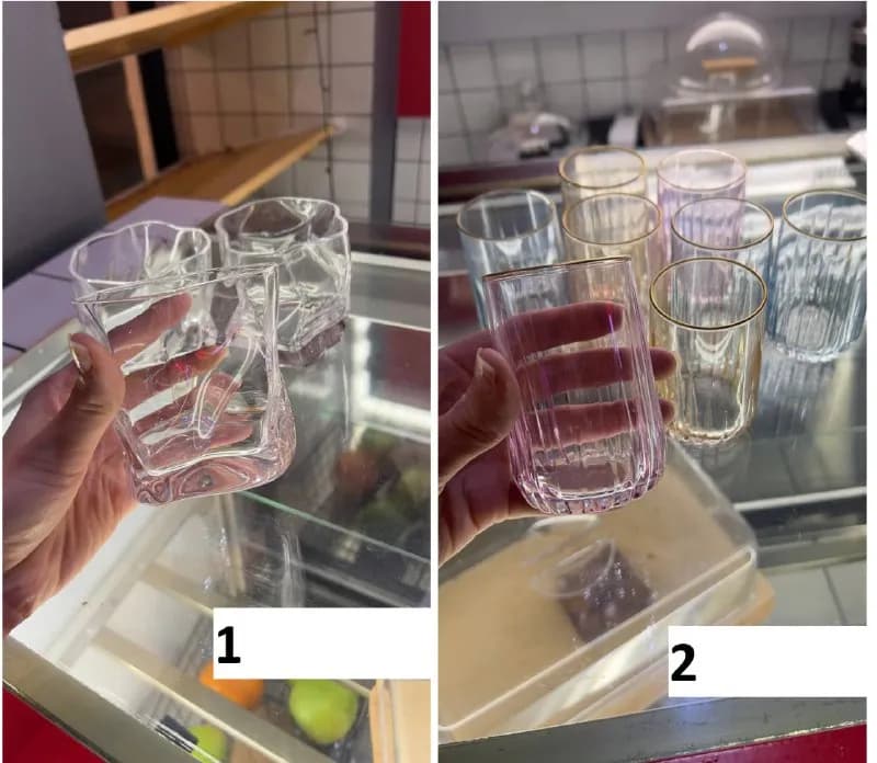 1) Стаканы, стекло, 6 шт — 100 GEL за все — Тбилиси — 100 ₾