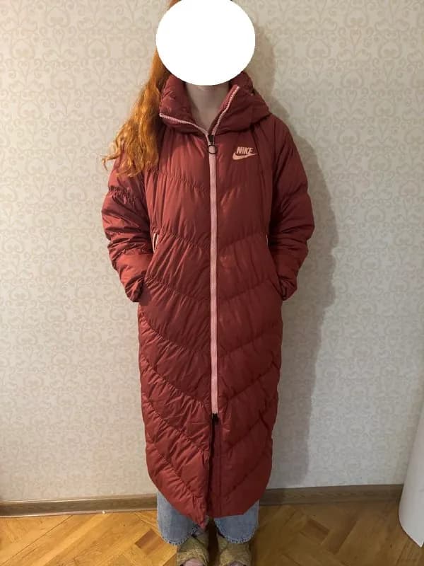 NIKE | ПАЛЬТО-ПУХОВИК ЖЕНСКОЕ С КАПЮШОНОМ, С НАТУРАЛЬНЫМ НАПОЛНИТЕЛЕМ #ПРОДАЮ — Тбилиси — 200 ₾