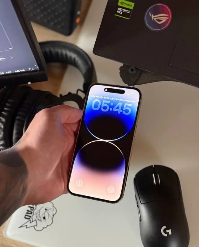 iPhone 14 Pro 256 GB Sim + ESIM, в комплекте оригинальный кабель. Состояние на 9/10 BH 80% — заряд — Тбилиси — 1500 ₾