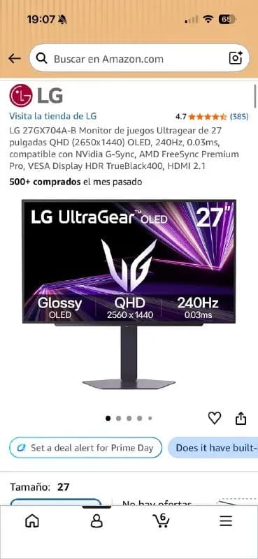 OLED монитор LG UltraGear 27» 240Hz (Как новый, 3 недели б/у) — $400 — Батуми — 400 $