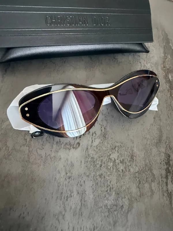 Christian Dior DiorMeteor B1I в черной оправе, синяя линза. Абсолютно новые. Оригинал. Все докум — Батуми