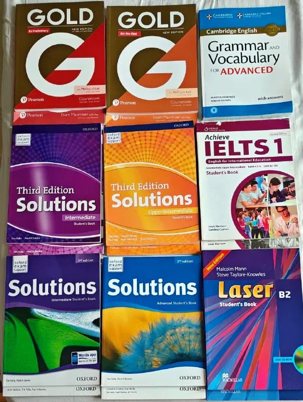 Solutions, Laser и для самостоятельной подготовки к международным экзаменам English: IELTS и кембрид — Тбилиси — 12 ₾