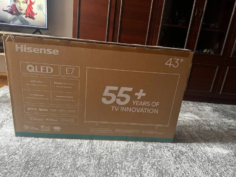 Hisense 43E7Q (диагональ 43 дюйма, QLED, 4K Smart TV). — Батуми — 700 ₾