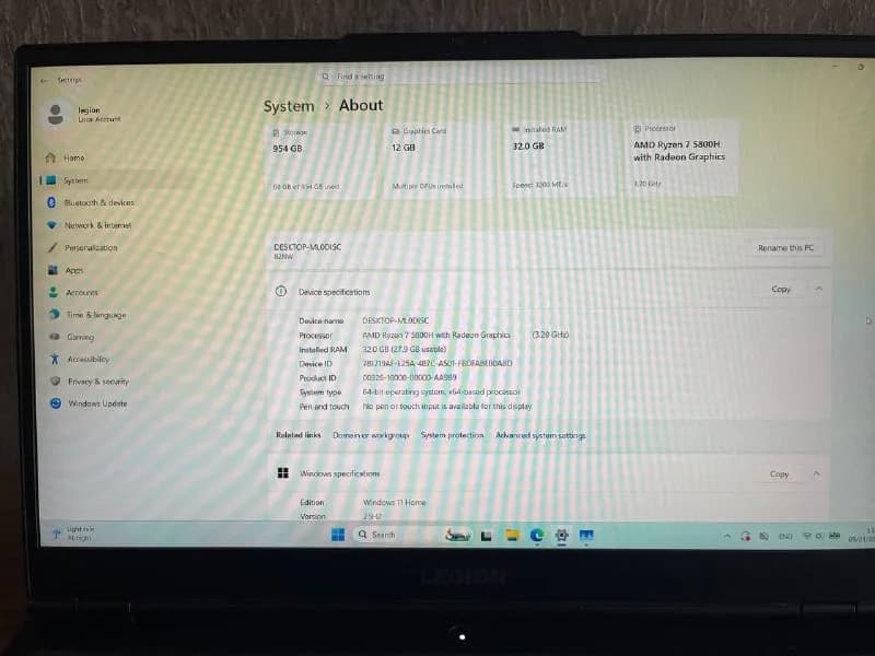 Lenovo Legion 5 15ACH6A. — Тбилиси — 800 ₾