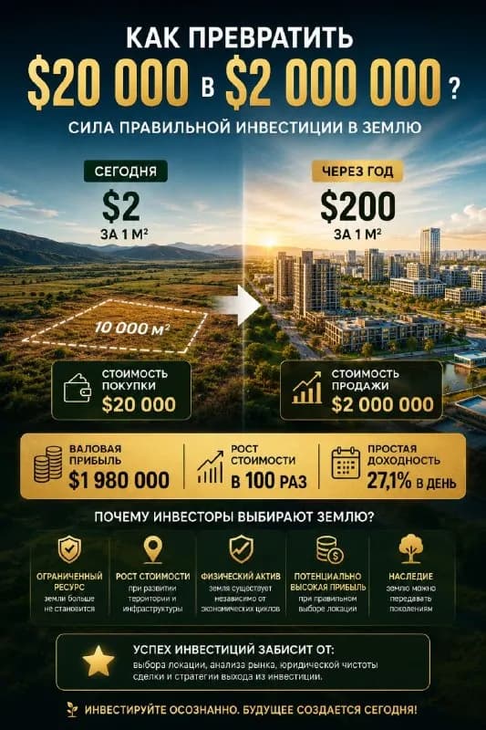 20 000 в $[телефон]? Разбираем реальный принцип роста стоимости земли. — Батуми — 20 000 $