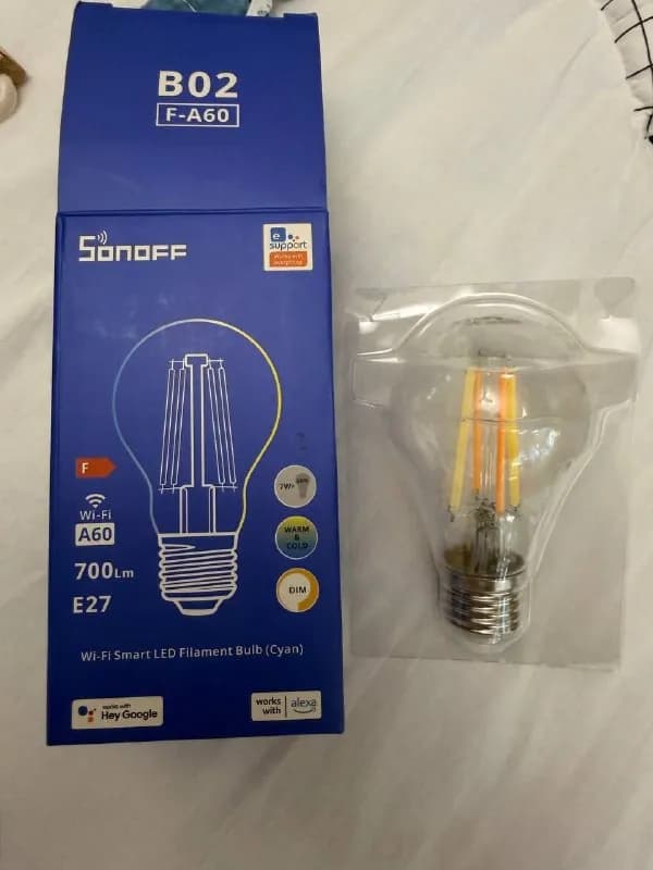 Sonoff B02 F-A60, цоколь E27. Новая с коробкой, 15 лари. Забирать на Делиси или курьером — Тбилиси — 15 ₾