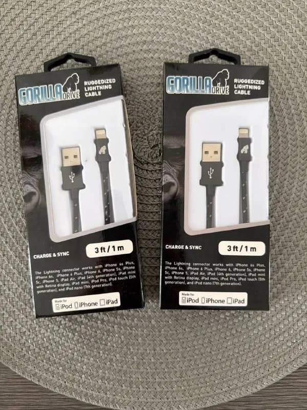 Gorilla Drive Ruggedized Lightning Cable (USB-A → Lightning), 1 м — новый — Батуми — 25 ₾