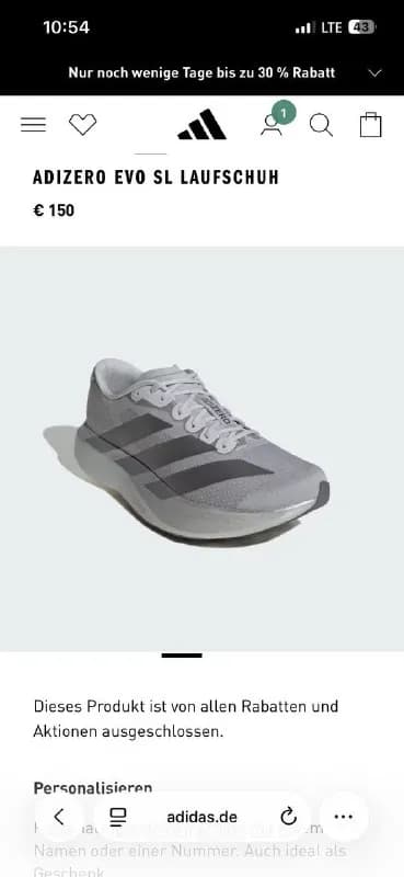 Adidas adizero evo sl — Батуми — 100 $