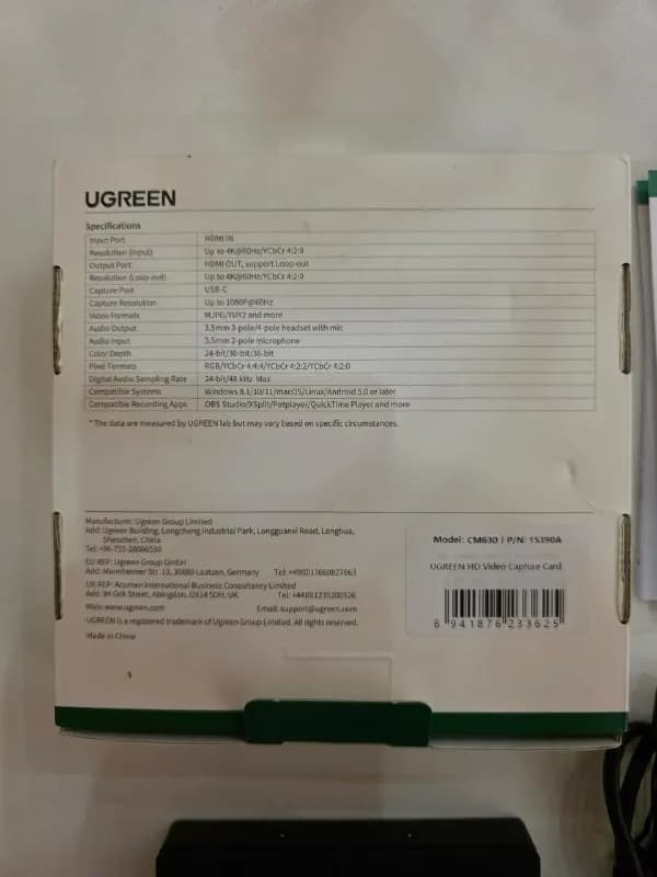 Карта захвата UGREEN CM630 — Тбилиси — 85 ₾