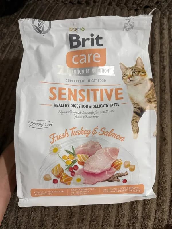 Brit Care для чувствительного пищеварения. Почти целый, нет грамм 50. Не подошел кошке. 40 лари — Батуми — 40 ₾