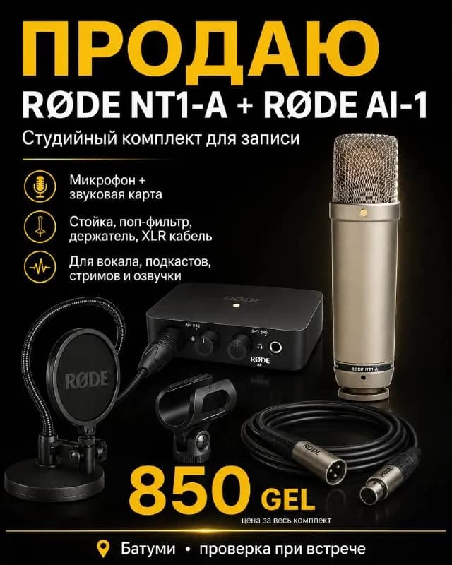 RØDE NT1-A + RØDE AI-1 — Батуми — 850 ₾