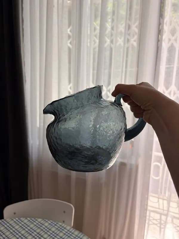 Zara Home из толстого фактурного стекла дымчато-голубого цвета. — Тбилиси — 60 ₾