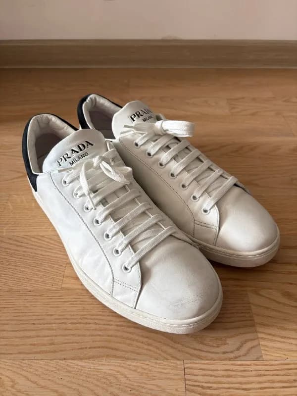 Original Prada White Leather Sneakers — Тбилиси — 500 ₾