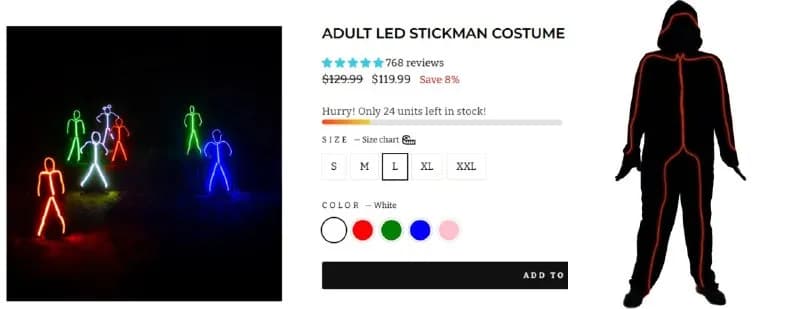 1. Glowy Zoey — стикмен (оранжевый) — 170-180 см. (как новая) — Тбилиси