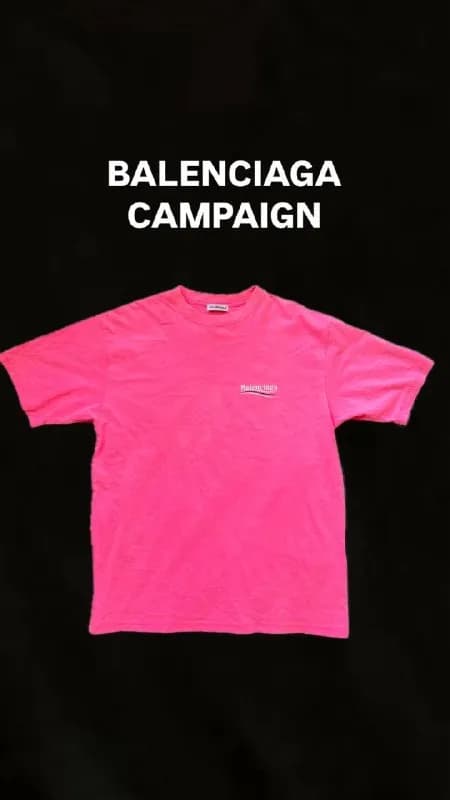 BALENCIAGA CAMPAIGN (Neon Pink Tee) М размер Состояние: 10/10 идеал — Цена: 300 лари — Тбилиси — 300 ₾
