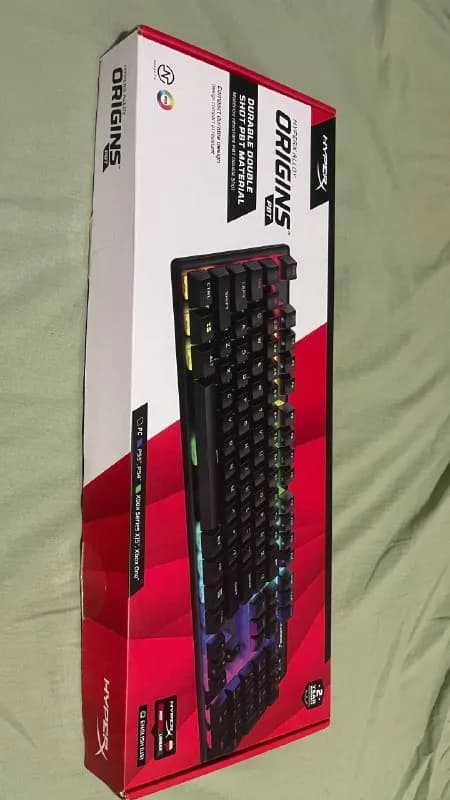 1. Клавиатура HyperX Alloy Origins Keyboard. Пользовались месяц, остальное время лежала в шкафу. Сос — Батуми — 200 ₾