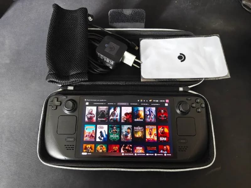 Steam Deck OLED 1tb в идеальном состоянии, как новый. Полный комплект: зарядка, консоль, кейс, чехол — Тбилиси — 2 300 ₾