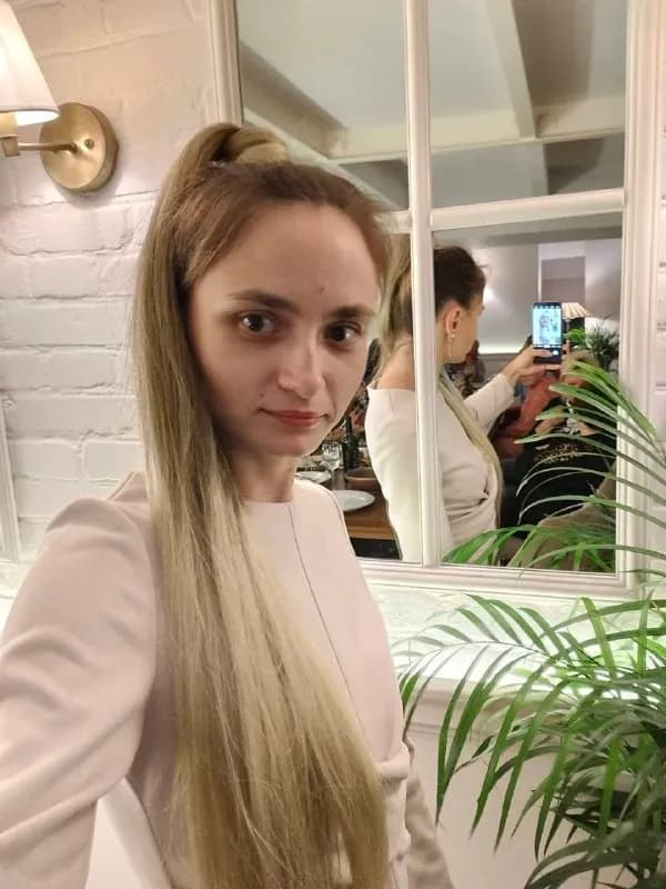 Искусственный хвост блонд-амбре 80 см — Батуми — 50 ₾