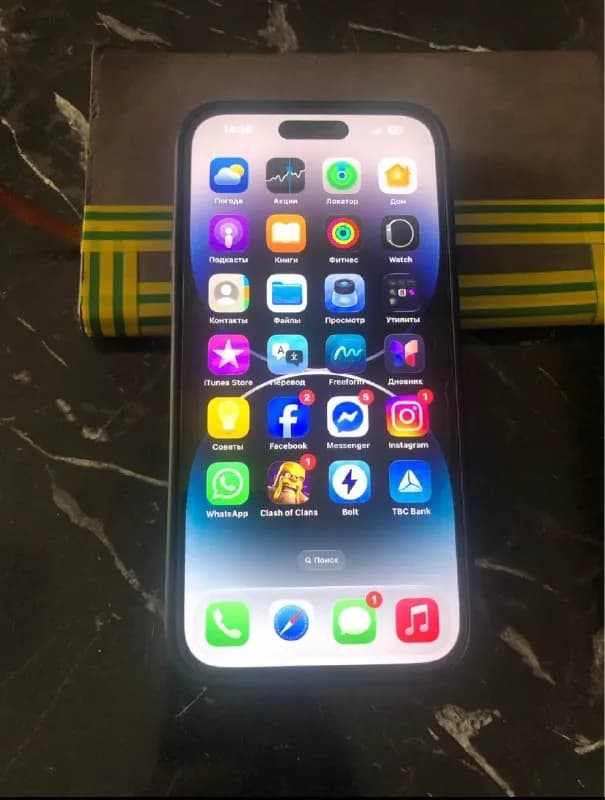iPhone 14 Pro Max 256 ГБ, черный. Экран и батарея заменены на качественные детали. Полностью исправе — Батуми — 850 ₾
