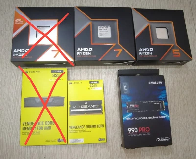 AMD RYZEN 7 9800X3D 8-Core, 16-Thread — 1350 лари — Батуми — 1,350 ₾