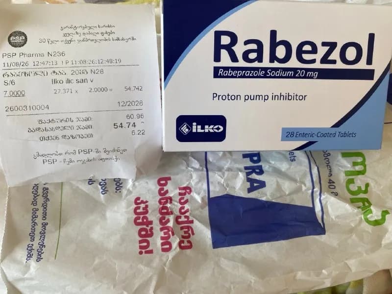 Rabezol) rabeprazole, ребапразол, аналог омеза только лучше и нового поколения ИПП, ингибитор протон — Тбилиси — 27 ₾