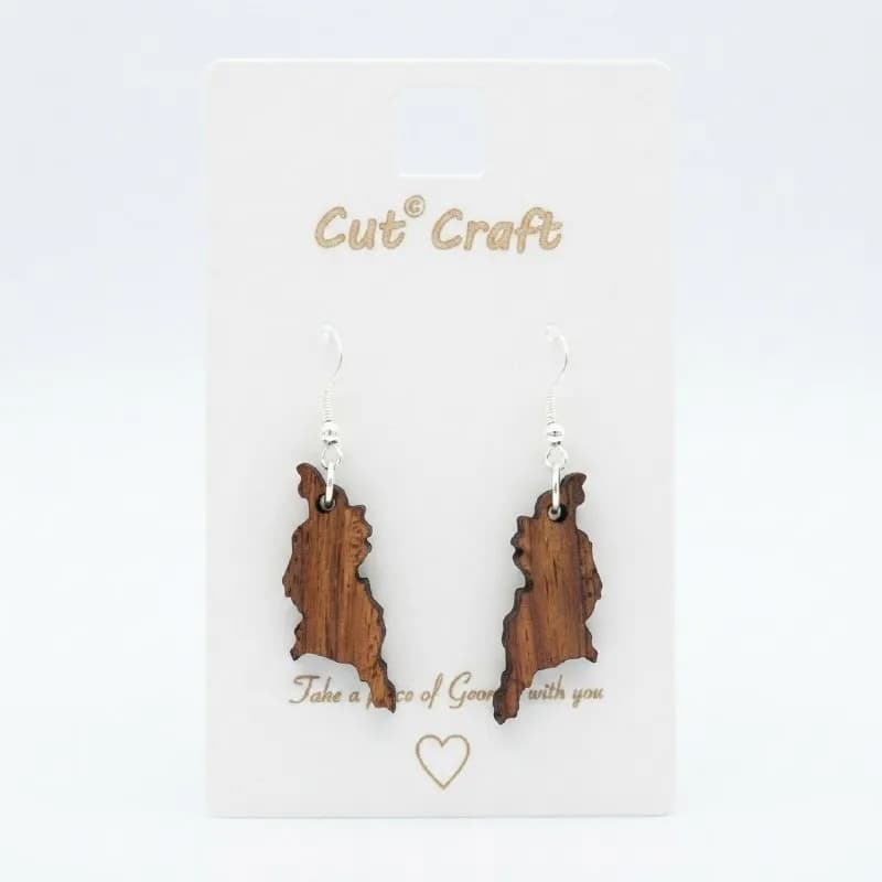 Earrings made of natural wood «Sakartvelo». — Батуми — 15 ₾