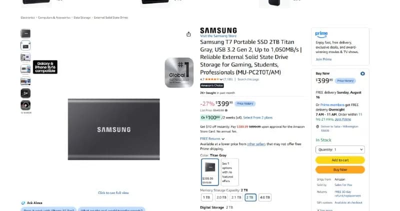 Samsung на 2 тб — Тбилиси — 1 000 ₾