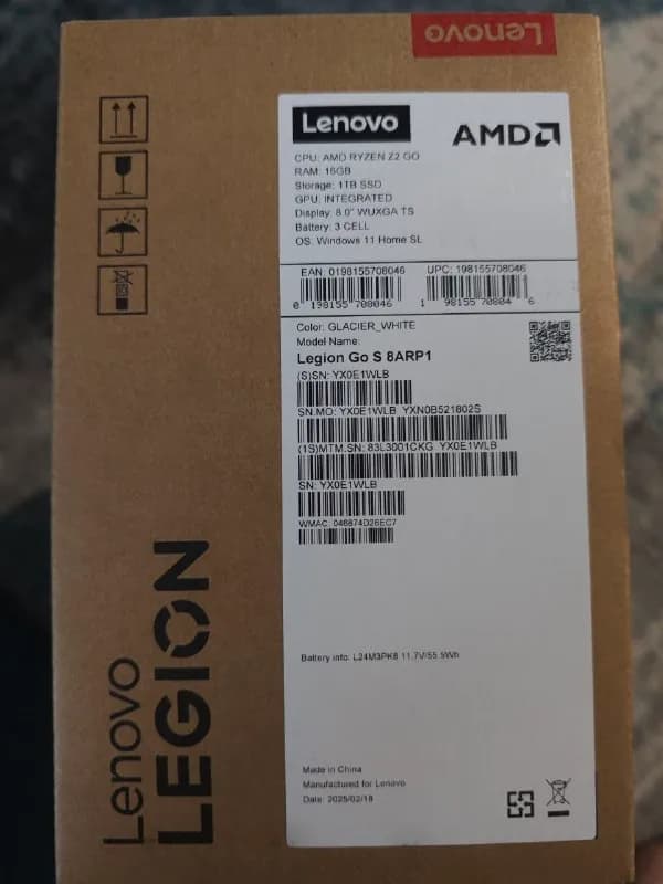 Lenovo legion go s. Абсолютно новый, в коробке, не вскрывался, с пломбами. — Батуми — 1,890 ₾