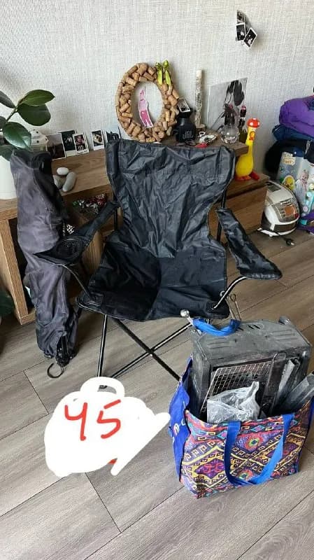 2 раскладных стулья походных (складываются, чтобы носить через плечо) + мангал в подарок — Тбилиси