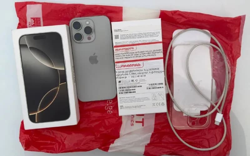 iPhone 16 Pro 256 ГБ; поддержка физической SIM-карты и eSIM. Новый, не вскрывался (в заводском состо — Батуми — 2 000 ₾