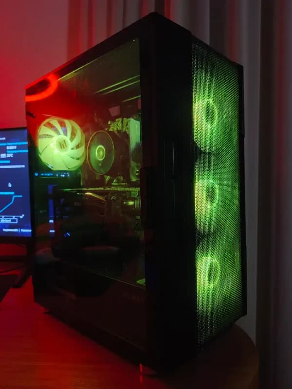 Zalman i3 NEO black mesh с полным комплектом RGB-кулеров и окном (на петлях, открывается в бок) — Тбилиси — 120 ₾