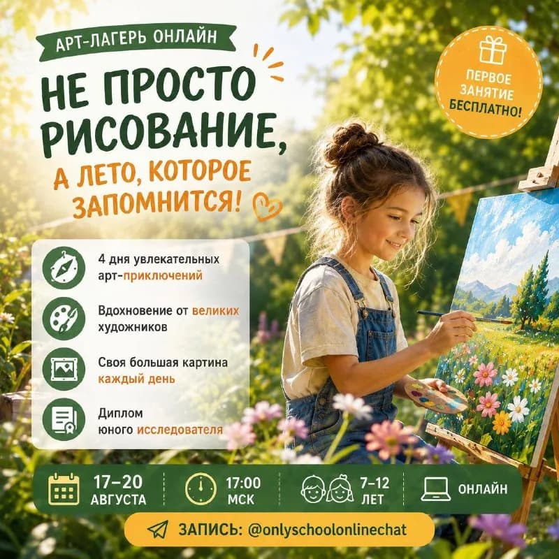 17–20 августа — онлайн-арт-лагерь «Экспедиции в миры искусства» — Тбилиси