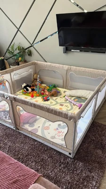 Lionelo Willow XL (цвет Beige Sand, размер 207 × 187 × 68 см) в отличном состоянии. — Батуми — 300 ₾