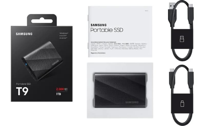Samsung Portable SSD T9 Gen 2×2 1TB Black — Тбилиси — 600 ₾