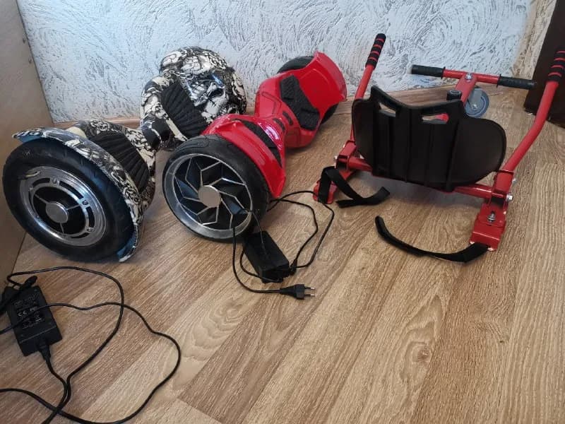 GyroScooter/GyroBoard/HoverBoard) Колёса мягкие надувные с камерами 10 дюймов, синяя подсветка сзади — Батуми — 100 ₾