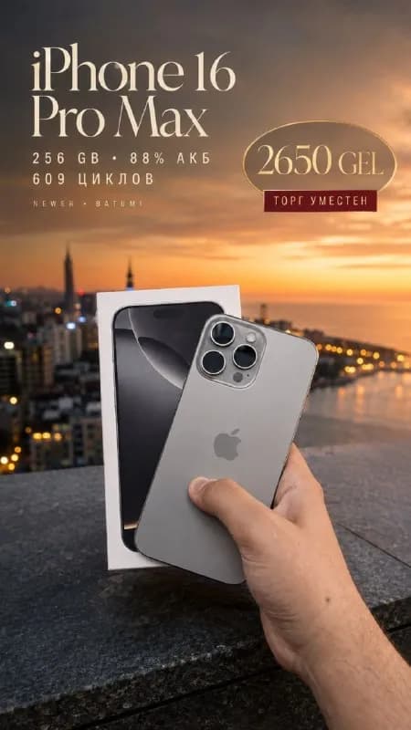 iPhone 16 Pro Max · 256 GB — Батуми — 2650 ₾