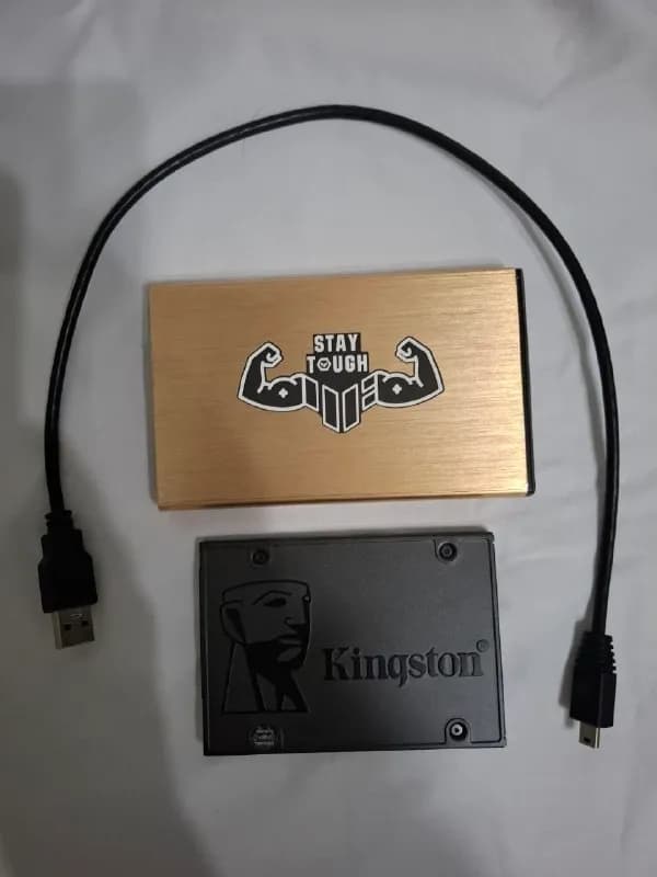 Kingston SSD A400 480GB 2.5 SATA III Твердотельный накопитель + корпус для 2.5 sata, внешний жесткий — Батуми — 230 ₾