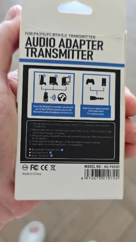 Bluetooth-адаптер для звука (PS4, PS5, PC). Позволяет подключать беспроводные наушники и колонки к к — Батуми — 40 ₾