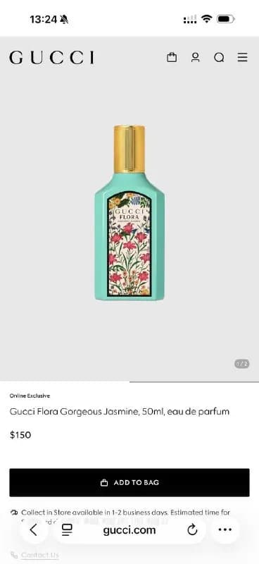 1. Gucci Flora Gorgeous Jasmine EDP, 50ml — Батуми — 100 ₾