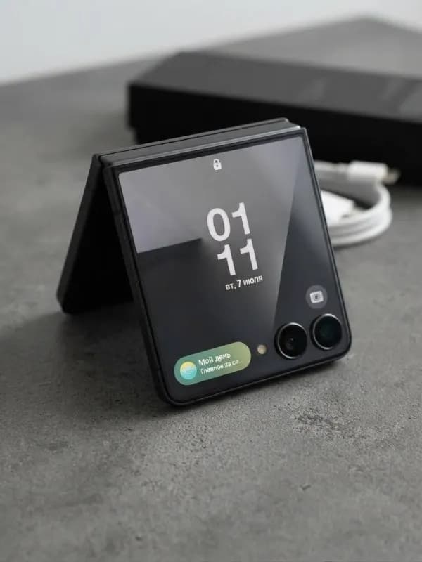 Samsung Galaxy Z Flip7 с объемом памяти 512 ГБ в черном цвете. Не путайте с урезанной версией FE! Т — Батуми — 2 ₾