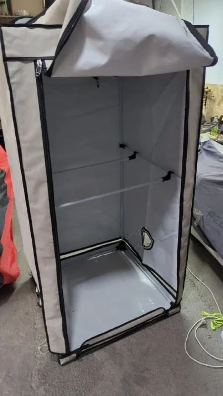 1️⃣ Homebox Vista Small 65×65×120 — бренд Homebox, светоотражающий, поддон, вент-порты. Под 1–2 раст — Батуми — 280 ₾