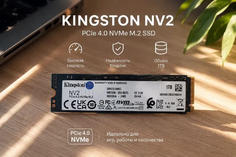 SSD M.2 NVMe Gen4 Kingston — 1 TB — Батуми — 300 ₾